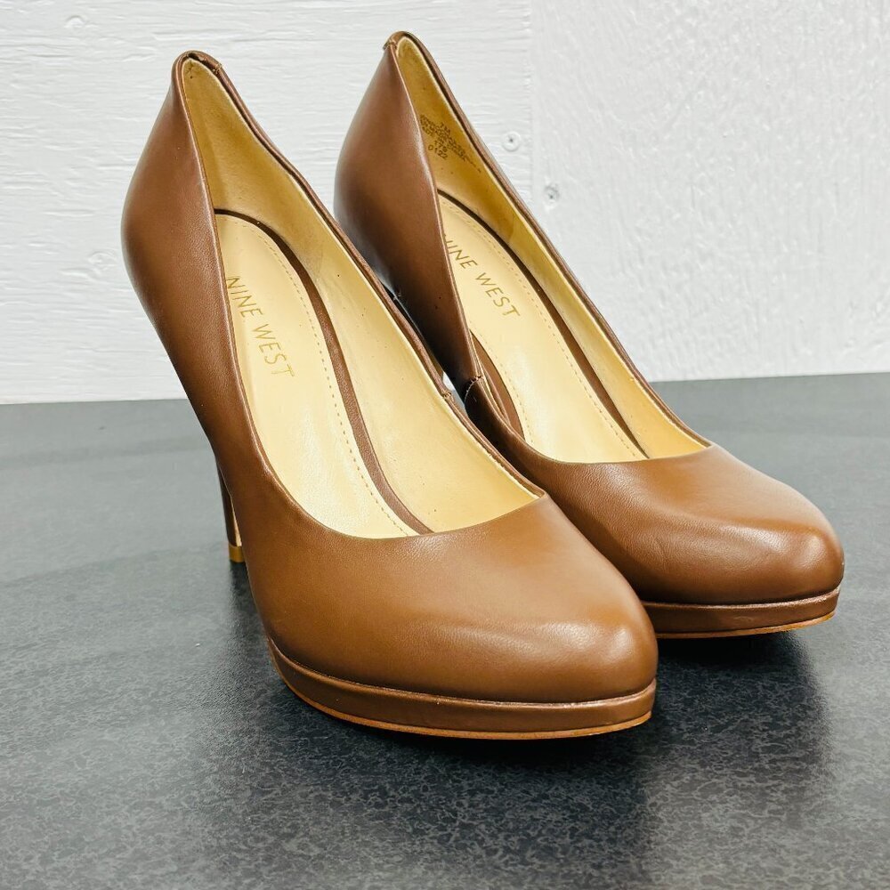 Nine West Kristal High Heel Brown 4" Women's Size 7